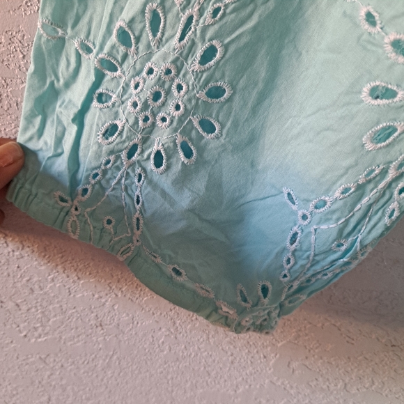 Charter Club Eyelet Light Blue Blouse - Picture 6 of 7